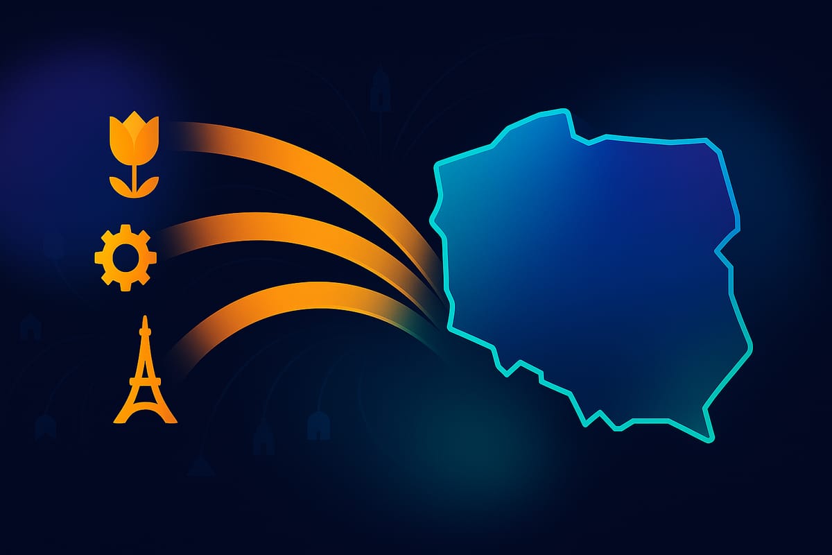 Kapitał zagraniczny w Polsce - Holandia, Niemcy, Francja kontrolują 49% wartości